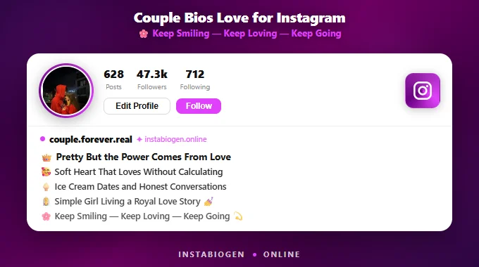 Couple Bios Love for Instagram